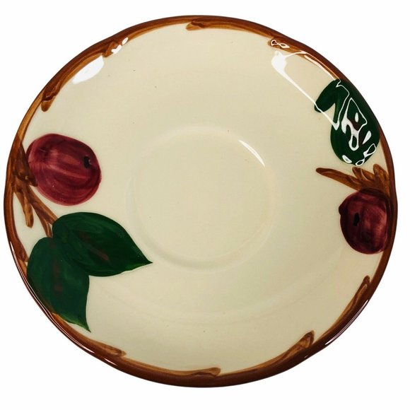 Franciscan Dinnerware Apple Coffee Cup and Saucer USA Backstamp Flying F Vintage - Picture 10 of 11
